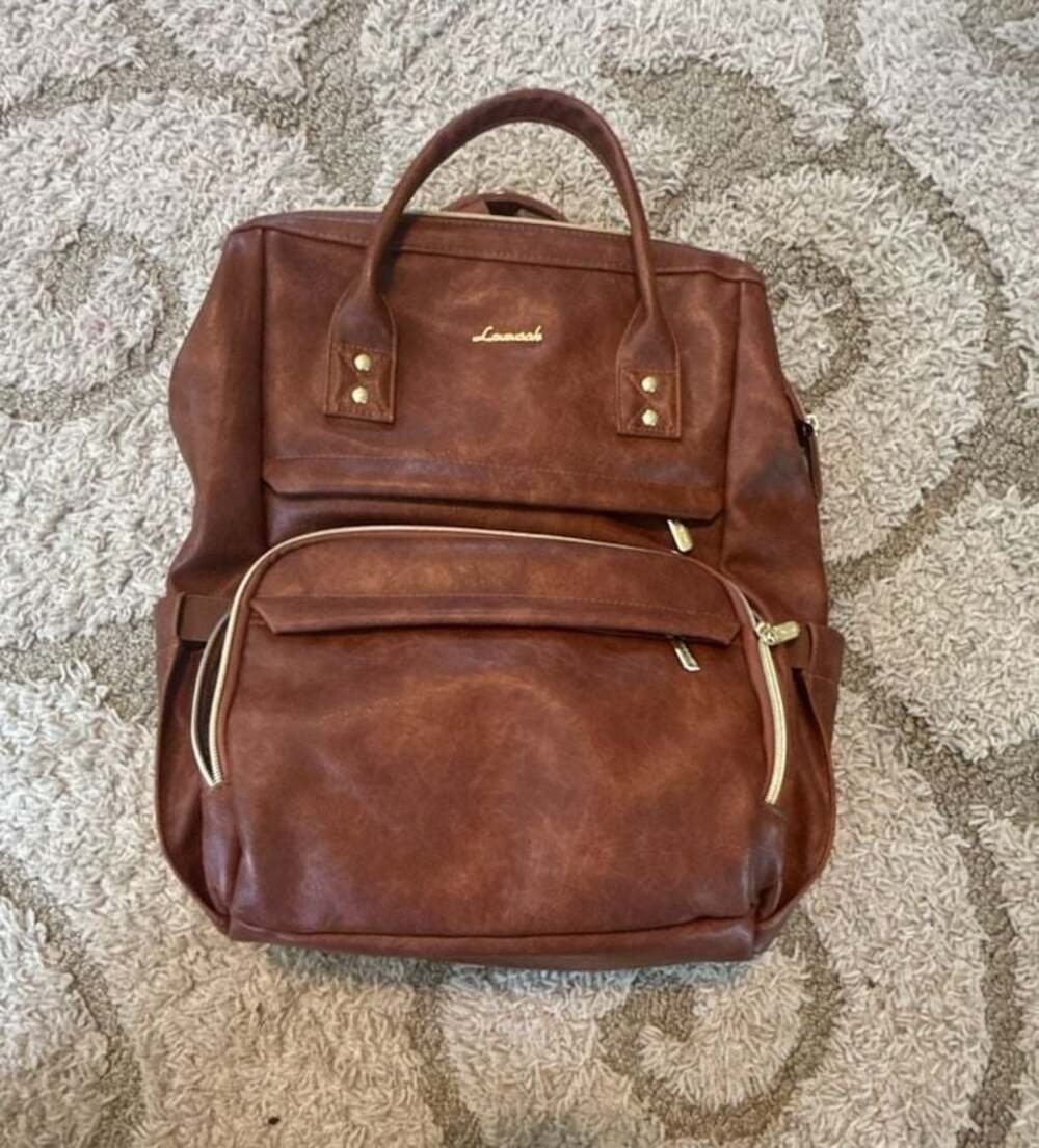LOVEVOOK Women's Leather Laptop Backpack